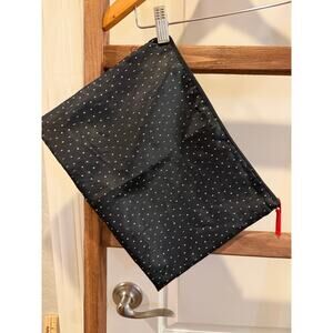 Lululemon black and white with red lining Polka Dot Travel Pouch | limited